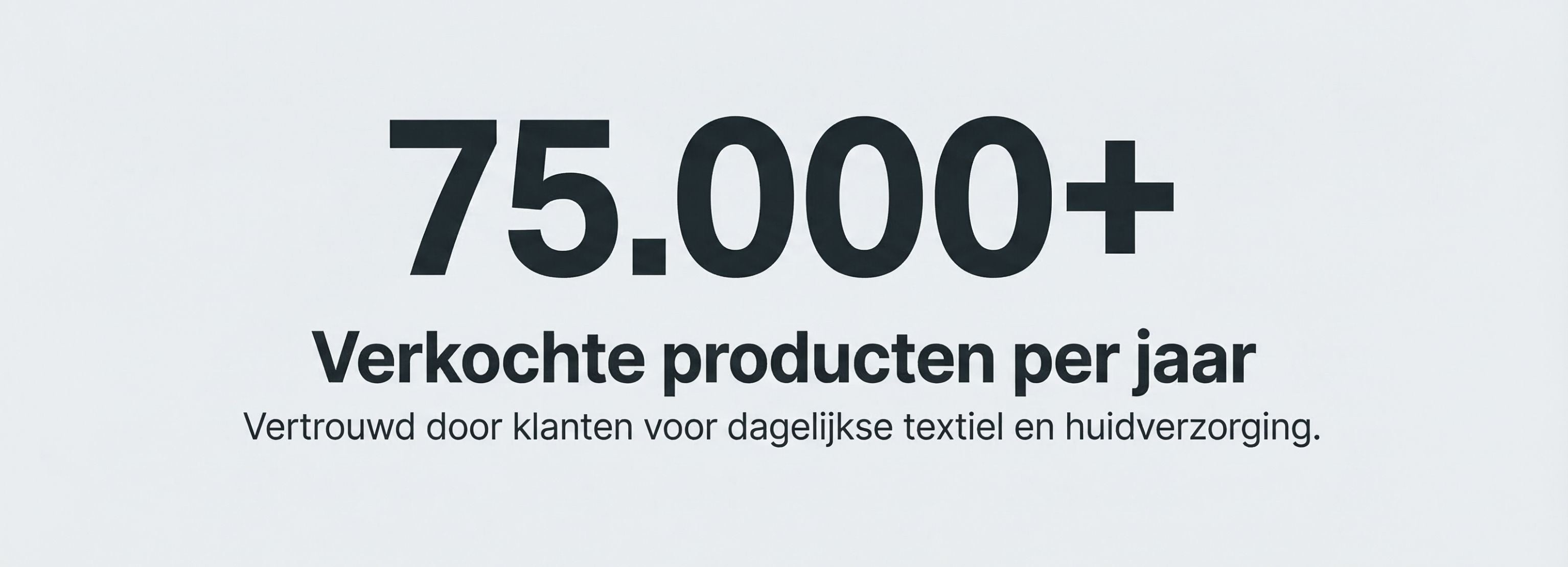 Visual met meer dan 75.000 verkochte Q-Viva producten per jaar, wat het vertrouwen van klanten in textiel- en huidverzorging benadrukt